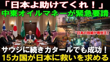 【海外の反応】「日本よ助けてくれ！」中東オイルマネーが緊急要請！サウジに続きカタールでも奇跡が起きた理由