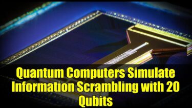 Quantum Computers Simulate Information Scrambling with 20 Qubits