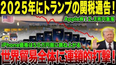 【ゆっくり解説】トランプ１ツイートの衝撃！アップルと世界経済を揺るがす関税戦争 ！  【海外の反応】