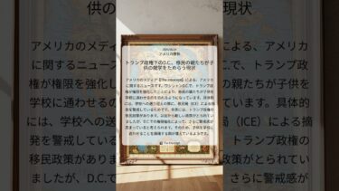 トランプ政権下のD.C.、移民の親たちが子供の就学をためらう現状｜The Intercept｜2025/08/24｜アメリカ情勢