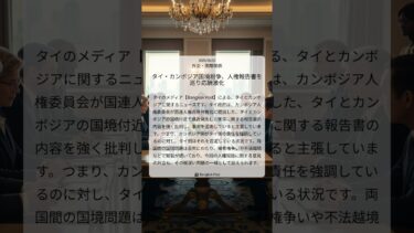 タイ・カンボジア国境紛争、人権報告書を巡り応酬激化｜Bangkok Post｜2025/08/03｜外交・国際関係