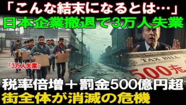 【海外の反応】「誰も想像できなかった結末」日本企業撤退で税率倍増＆罰金500億円！街全体が崩壊寸前