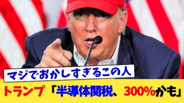 トランプ「半導体関税、300%かも」【2chまとめ】【2chスレ】【5chスレ】