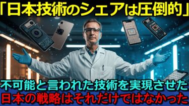 【海外の反応】「日本技術のシェアは圧倒的」日本は不可能と言われた技術を実現させた！だが日本の戦略はそれだけではなかった【聞き流し/作業用BGM】