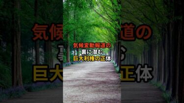 気候変動報道の裏に潜む巨大利権の正体