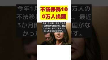 不法移民100万人以上がトランプ大統領就任後に自主的に出国した理由とは？ #反応集 #Shorts #米国 #不法移民 #クリスティー・ノーム #トランプ大統領