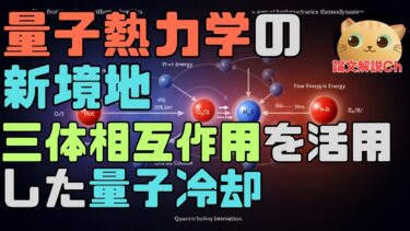 【論文解説】量子熱力学の新境地｜三体相互作用を活用した量子冷却
