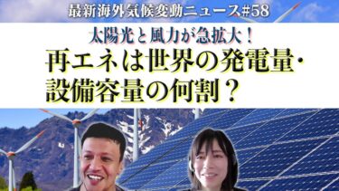 5分でわかる最新海外気候変動ニュース：再エネは今、世界の発電量・設備容量の何割を占める？