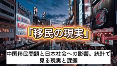 統計で迫る中国移民問題──人口増加の実態から社会摩擦、経済効果、安全保障リスクまで徹底解説。
