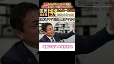 【インフレ財源論】増税か控除か？揺れる論戦 #玉木雄一郎 #国民民主党 #減税