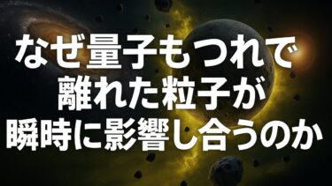 【量子力学】なぜ量子もつれで離れた粒子が瞬時に影響し合うのか？