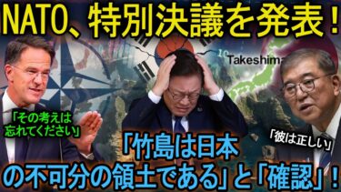 NATOは特別決議を採択。「竹島は日本の不可分の領土である」と「確認」！「李在明が頭を下げ」屈辱的な敗北を受け入れた！