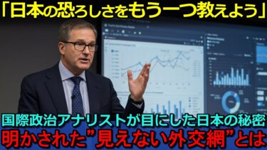 【海外の反応】「日本の恐ろしさをもう一つ教えよう」国際政治アナリストが目にした日本の秘密：明かされた”見えない外交網”とは【聞き流し/作業用BGM】