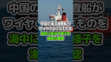 奄美沖で中国船、無断調査か!?