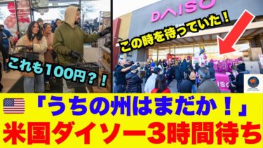 【海外の反応】『お願いだからウチの州に来て！』全米でダイソーに心酔！！深刻な”ダイソー格差”が社会問題に