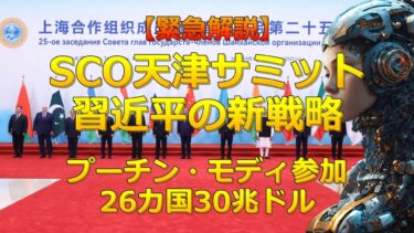 【緊急解説】上海協力機構2025天津サミット！習近平が描く新世界秩序とは