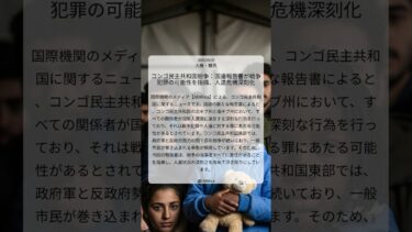 コンゴ民主共和国紛争：国連報告書が戦争犯罪の可能性を指摘、人道危機深刻化｜AllAfrica｜2025/09/05｜人権・難民