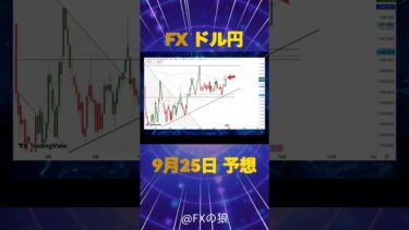 【FX ドル円】円安加速!!引き続き自民党総裁選の動向に注意。2025年9月25日のチャート分析とドル円リアルタイム最新予想。