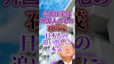 【移民問題】公営住宅は外国人のもの｜公明党 日本人を切り捨て【自民党｜石破茂】日本人ファースト