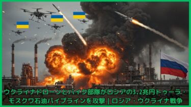 ウクライナドローンとバイク部隊がロシアの3.2兆円トゥーラ・モスクワ石油パイプラインを攻撃｜ロシア・ウクライナ戦争