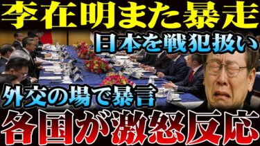 【海外の反応】日本「責任逃れするな！」李在明また暴走  日本を戦犯扱い  外交の場で暴言  各国が激怒反応