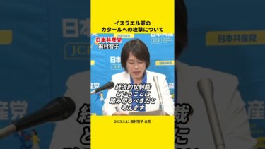 パレスチナ・ガザ危機 虐殺と飢餓から命と人権守れ #日本共産党 #田村智子 #shorts