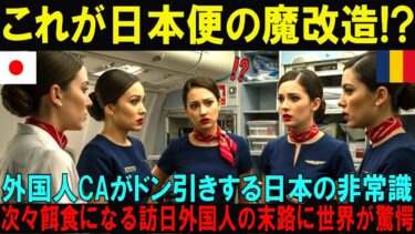 【海外の反応】「これが日本便の魔改造⁉」外国人CAが驚愕した訪日外国人が『行きと帰りで別人』になる理由に世界が騒然【日本称賛】