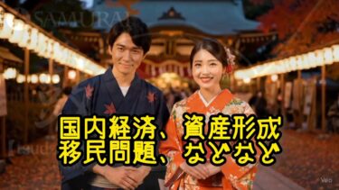 国内経済、資産形成、移民問題、などなど