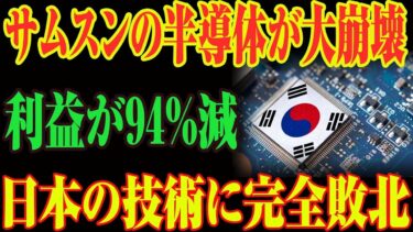 【韓国半導体終了!?】サムスン崩壊で韓国経済に大打撃！日本復活の衝撃真実！