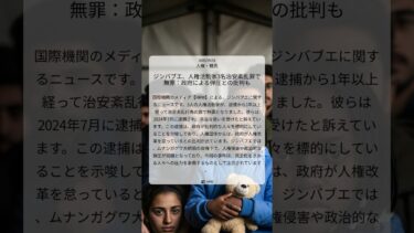 ジンバブエ、人権活動家3名治安紊乱罪で無罪：政府による弾圧との批判も｜HRW｜2025/09/01｜人権・難民