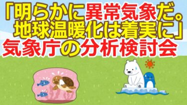 【2ch】「明らかに異常気象だ。地球温暖化は着実に」猛暑と少雨、二つの高気圧が要因…気象庁の分析検討会  ★3  [ぐれ★]【ゆっくり】