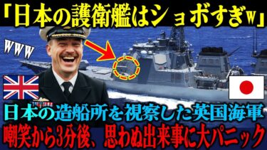 【海外の反応】「日本の護衛艦はレベルが低いw」日本の造船所を視察した英国海軍が嘲笑した直後、顔面蒼白になった衝撃の理由