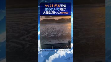 【衝撃】雪のような雹が大量発生！