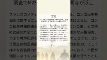 コンゴ民主共和国東部で戦争犯罪か、国連調査でM23反政府勢力らの関与が浮上｜France24｜2025/09/06｜人権・難民