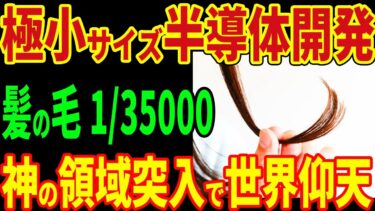 極小サイズ半導体開発！髪の毛1/35000！神の領域突入で世界仰天！【海外の反応】