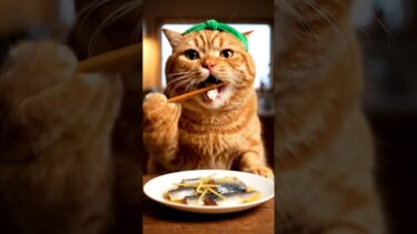 【もぐもぐ選手権】ぽっちゃり猫が優勝候補🐱✨ #shorts #猫 #食べる猫 #日本