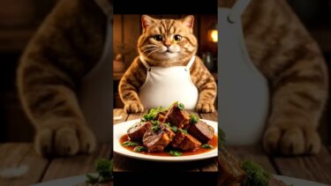 ぽっちゃり猫の“食の真剣勝負”🔥🐱🍽️ #shorts #猫 #食べる猫 #日本