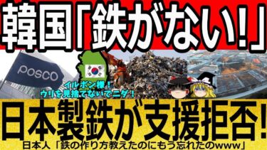 【海外の反応】韓国「鉄がない!」日本製鉄が支援拒否!【ゆっくり解説】