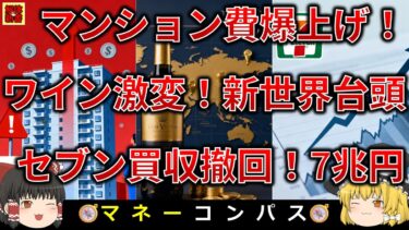 【ゆっくり解説】分譲マンション修繕積立16.5％増・ワイン地政学・セブン買収撤回を9分で解説！