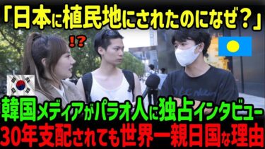 【海外の反応】「こんなの日本だけ」韓国TVレポーターがパラオに直撃取材!現地民が200年の親日を貫く理由に全世界が感動!
