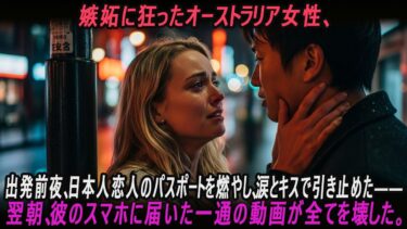 【海外の反応】嫉妬深いオーストラリア女性、日本人男性に夢中になり、パスポートを隠してまで「行かないで」と泣き叫んだ理由。