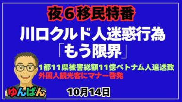夜６ゆんばん移民特番　川口クルド人迷惑行為もう限界　＃日本保守党　＃移民問題