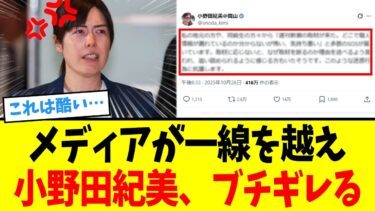【衝撃】小野田紀美さん、ついに卑劣な”人権侵害”を開始したオールドメディアに緊急声明！！！
