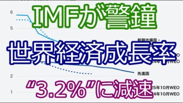IMFが警鐘！2025年の世界経済成長率“3.2％”に減速 ― 先進国も新興国も足踏み状態