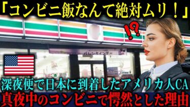 【海外の反応】「日本ではこんな食事が人気なの！？」深夜便で来日したアメリカ人新人CAが、真夜中の日本のコンビニで思わず絶句した理由【海外レビュー】【日本称賛】