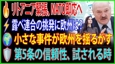 【国際ニュース】NATO臨戦体制へ！バルトで高まる緊張｜ロシア・ベラルーシ連合の狙いとは？