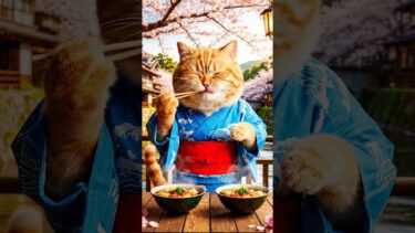 【超もぐもぐ】カメラも追いつけない💨🐾 #shorts #猫 #食べる猫 #日本