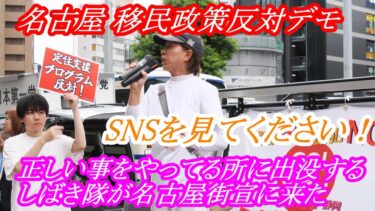 【名古屋移民政策反対デモ】正しい事をやってる所に出没する しばき隊 が名古屋街宣に来た!