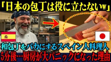 【海外の反応】「日本の包丁なんてガラクタだろw」和包丁を嘲笑したスペイン人料理人が5分後、厨房で顔面蒼白となった理由【海外レビュー】【日本称賛】