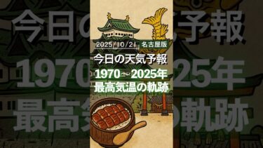 【名古屋版】天気予報｜最高気温の半世紀分の推移 #天気 #天気予報 #気候変動 #ビジュアライゼーション #可視化 #名古屋 #名古屋の天気